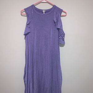 Ruffle Shoulder CutOut Dress